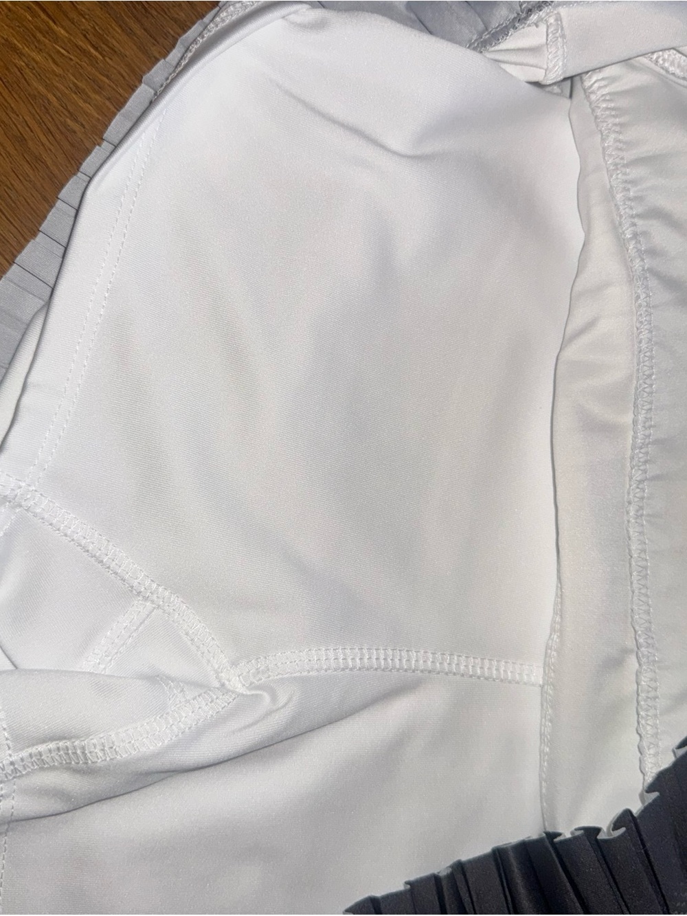 Lucky in Love White to Gray Ombre Pleated Ruffle Skirt - Picture 6 of 6